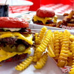 Best Dallas burger restaurant Wulf Burger red and green buns