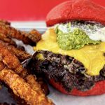 Classic American burger at Wulf Burger Dallas TX with double patties and signature buns