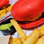 highly recommended burger place in Dallas Wulf Burger red bun