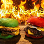Wulf Burger wicked red and green bun combo