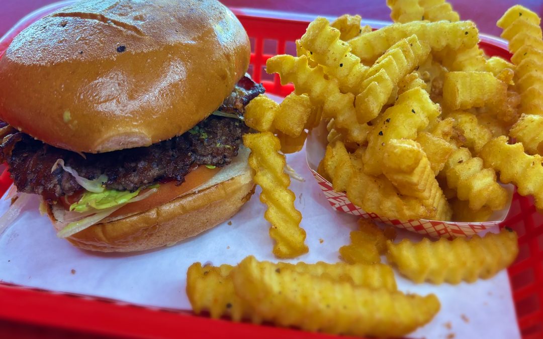 Wulf Burger high protein double smash burger in Dallas Texas