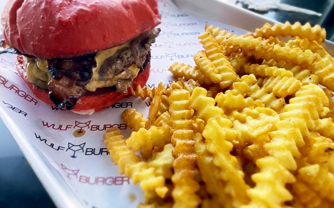 Signature red bun burger Wulf Burger