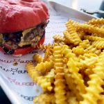 Signature red bun burger Wulf Burger